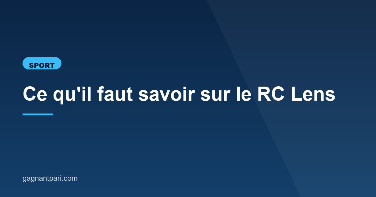 Illustration de l'article consacré au RC Lens