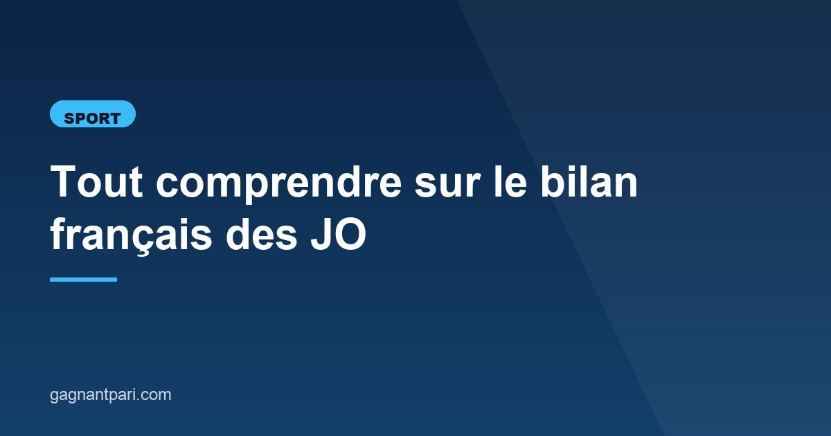 Illustration de l'article consacré au bilan français des JO 2026